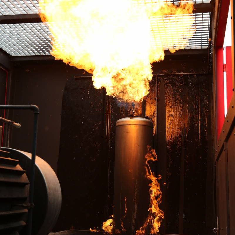 pressure relief valve fire in a CFA mobile containerised platform